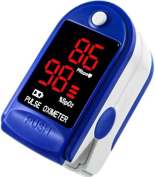 500BL Fingertip Pulse Oximeter Blood Oxygen Saturation Monitor Blue