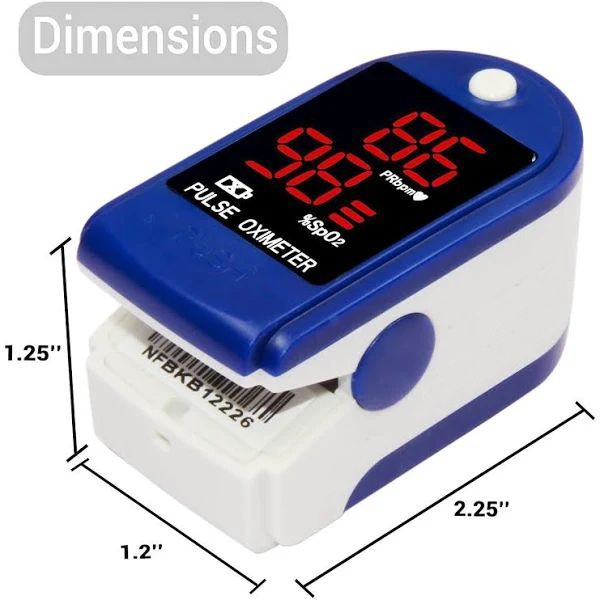500BL Fingertip Pulse Oximeter Blood Oxygen Saturation Monitor Blue