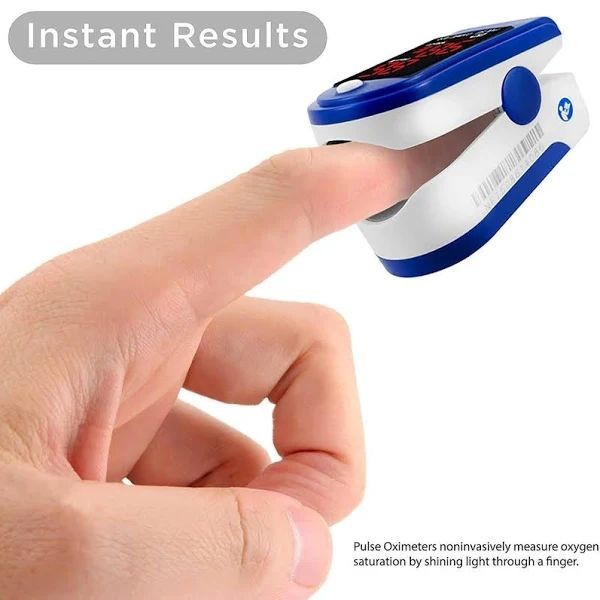 500BL Fingertip Pulse Oximeter Blood Oxygen Saturation Monitor Blue