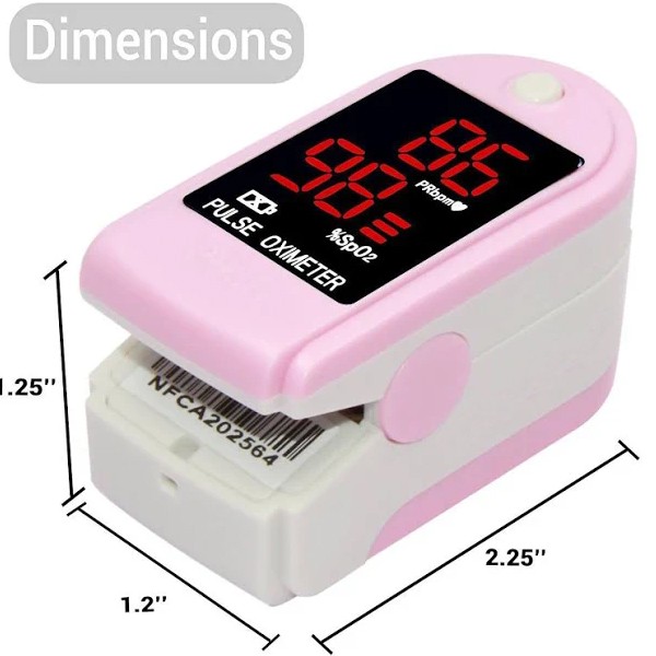 Finger Pulse Oximeter OxyWatch C20 Blood Oxygen Saturation SPO2 Monitor Pink