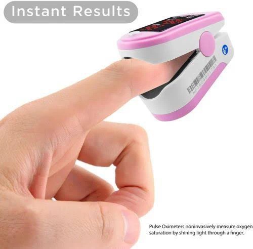 Finger Pulse Oximeter OxyWatch C20 Blood Oxygen Saturation SPO2 Monitor Pink