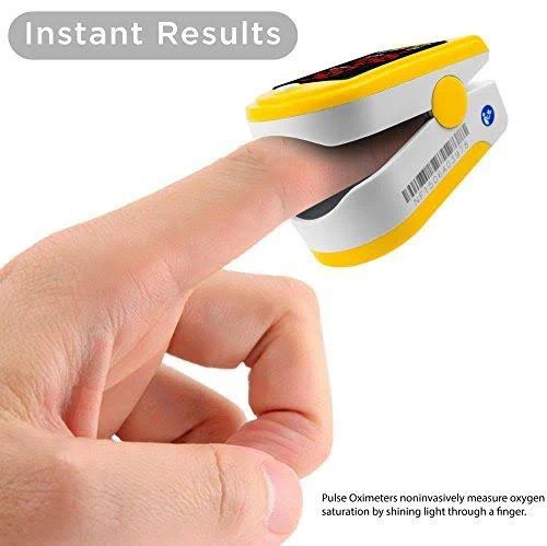Finger Pulse Oximeter OxyWatch C20 Blood Oxygen Saturation SPO2 Monitor Yellow