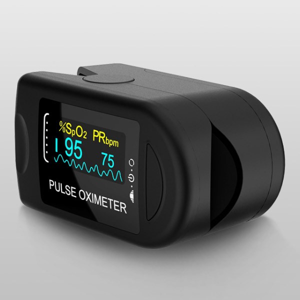 Fingertip Pulse Oximeter with Reversible Display, Carrying Case Oximeter