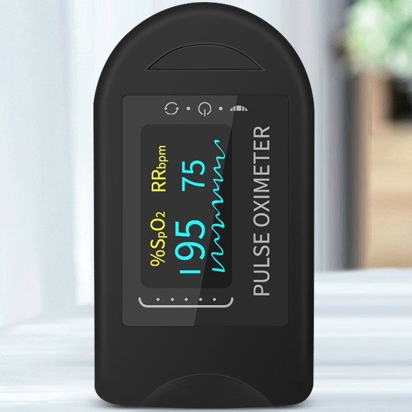 Fingertip Pulse Oximeter with Reversible Display, Carrying Case Oximeter