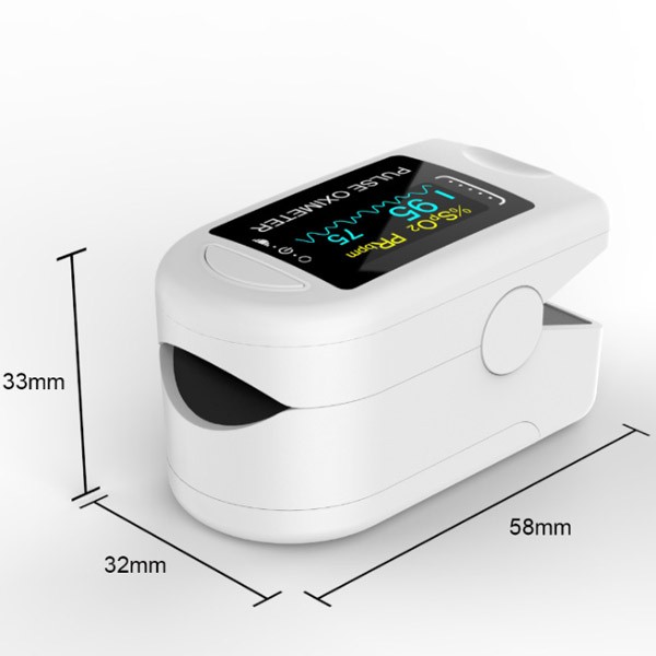 Fingertip Pulse Oximeter with Reversible Display, Carrying Case Oximeter