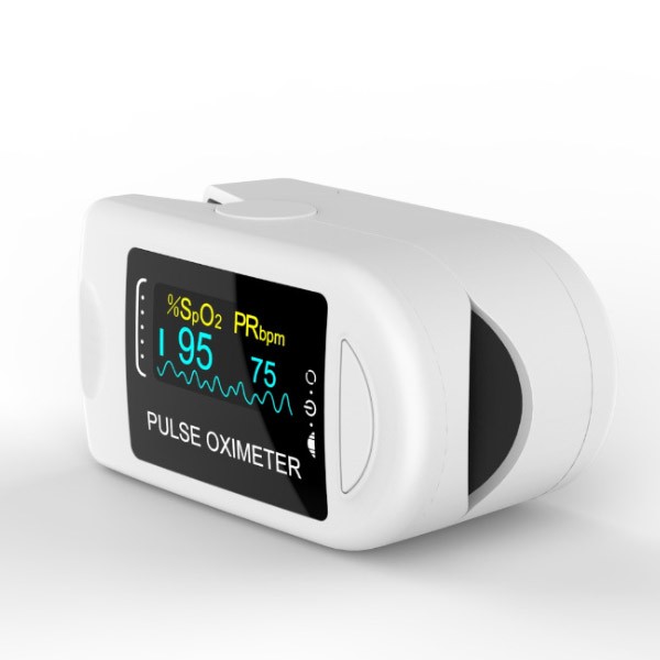 Fingertip Pulse Oximeter with Reversible Display, Carrying Case Oximeter